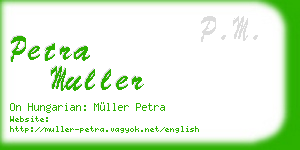 petra muller business card
